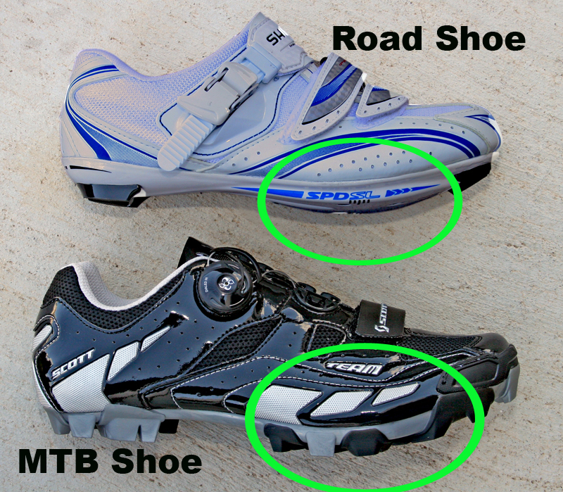 spd road shoes recessed cleat